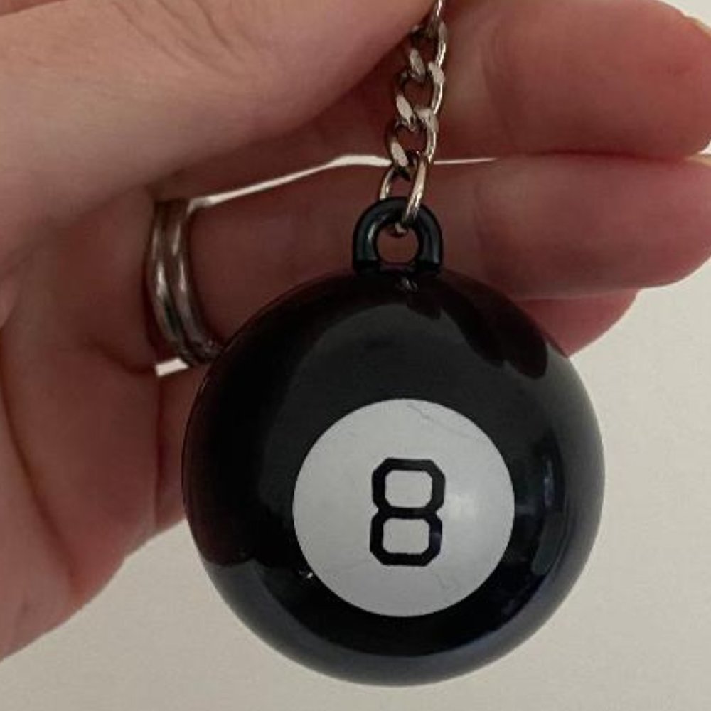 Studio DIY Clutch Keychain Flair Magic Eight Ball